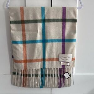 ❣️FP -  NWT Coach 100% Cashmere Plaid Scarf